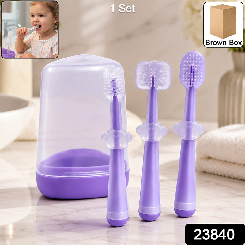 Soft Baby Toothbrush Set Gentle On Gums Easy To Use For Toddlers
