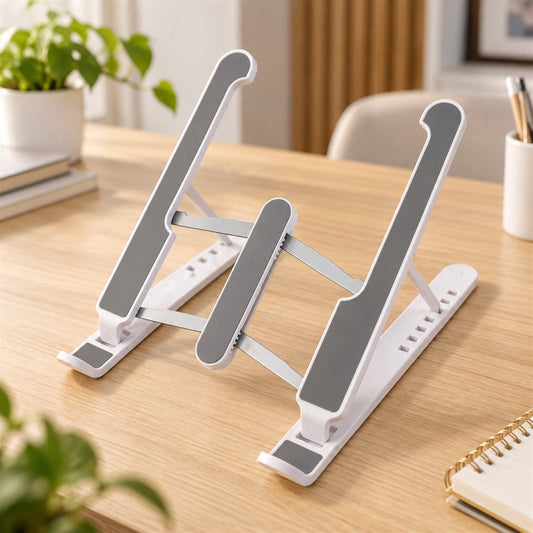 Portable Foldable Laptop Stand With Adjustable Height And Angle For Work (1 Pc)